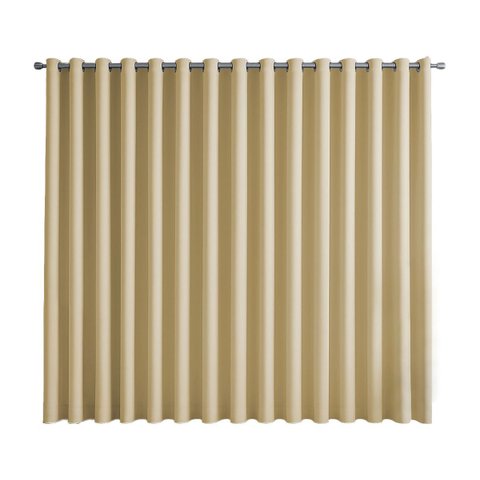 Cortina Basic Blackout Tecido Corta Luz 6,00x2,70m para Varão Simples 5m: Palha