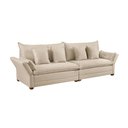 Ver imagem 2 de Sofá Fixo 4 Lugares M-198 2,50m Molas Bonnel Almofadas Soltas Linho Estofados Martins