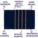 Ver imagem 4 de Jogo de Toalha 2 Banho + 2 Rosto Montreal 100% Algodão Alta Absorção - Azul Marinho