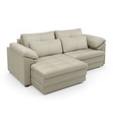 Ver imagem 5 de Sofá Retrátil Manual Sala de Estar Nolan Bipartido 175cm Conforto Premium em Couro Offwhite G58 - Gr