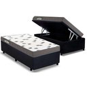 Ver imagem 1 de Cama Box Baú Solteiro: Colchão Espuma D33 Ortobom Light Saúde + Base CRC Suede Black(88x188)