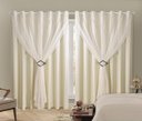 Ver imagem 2 de Cortina Blackout PVC 3,00m X 2,80m Com Voil Palha