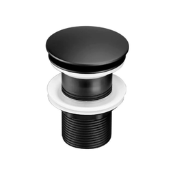 Kit 02 Válvula Ralo Click 1.1/4 Metal Pia e Cuba Preto Fosco - 3