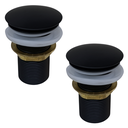 Ver imagem 1 de Kit 02 Válvula Ralo Click 1.1/4 Metal Pia e Cuba Preto Fosco