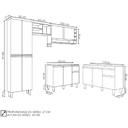 Ver imagem 4 de Cozinha Modulada Vanessa com Balcão para Pia 120MT Tatiane sem Tampo Branco AJL