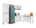 Ver imagem 2 de Cozinha Modulada Vanessa com Balcão para Pia 120MT Tatiane sem Tampo Branco AJL