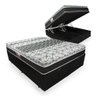 Cama Box com Baú Queen + Colchão de Molas - Castor - Class Tecnopedic One Face 158x198x67cm:preto - 1
