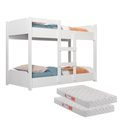 Beliche Flora Infantil com 2 Colchões 1,50 Cor Branco com Nature - 5