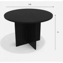 Ver imagem 5 de Conjunto Sala de Jantar Mesa Redonda 4 Cadeiras Estofadas Tiffany Espresso Móveis