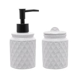 Kit 2 Peças para Banheiro de Cerâmica Wave Branco - Wolff - 1