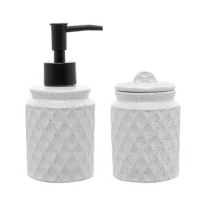 Kit 2 Peças para Banheiro de Cerâmica Wave Branco - Wolff