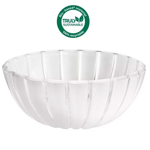 Tigela Bowl Xl em Bio Plástico Não Fóssil 30cm - Dolcevita - Pérola - Guzzini
