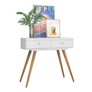 Penteadeira Retrô com Gavetas York Branca Olivar Móveis