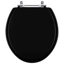 Ver imagem 1 de Assento Sanitário Poliéster Benfica Preto para Vaso Luzarte