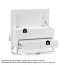 Ver imagem 3 de Baú Sapateira em Madeira Maciça Nest Branco Artemobili