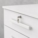 Ver imagem 4 de Cômoda Multiuso para Quarto Infantil Solteiro e Casal Compacta e Reforçada Moderna Royale Branco