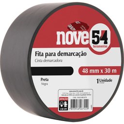 Fita para demarcação de solo 48mmx30m preta - Nove54 - 2