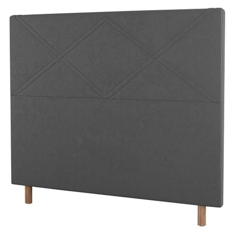 Cabeceira Cama Box Solteiro Cairo 90cm Linho Cinza - Abmaza