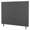 Ver imagem 1 de Cabeceira Cama Box Solteiro Cairo 90cm Linho Cinza - Abmaza
