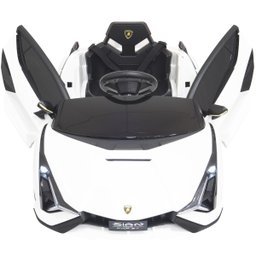 Mini Carro Elétrico Infantil Criança 6v Lamborghini Sián Controle Remoto Brinqway Bw-181 - Branco - 4