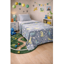 Ver imagem 1 de Cobertor Manta Infantil Solteiro Brilha no Escuro Fleece Magica Quentinha Meninos,Dinossauro