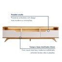 Ver imagem 4 de Rack para TV até 70 Polegadas com LED 200cm Pés em Madeira Maciça Diplomata