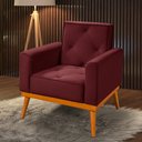 Ver imagem 1 de Poltrona Florença Veludo Vinho