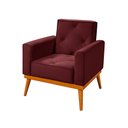 Ver imagem 2 de Poltrona Florença Veludo Vinho