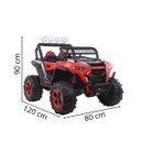 Ver imagem 2 de Utv Elétrico Infantil 12v 4x4 2 Assentos Carro Buggy Controle Som Usb Luzes Bluetooth Brinqway Bw131