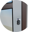 Ver imagem 5 de Porta de Correr Suspensa Vidrao Esq L.25 Mix Corten 210x70 Brimak