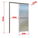 Ver imagem 2 de Porta de Correr Suspensa Vidrao Esq L.25 Mix Corten 210x70 Brimak