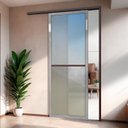 Ver imagem 3 de Porta de Correr Suspensa Vidrao Esq L.25 Mix Corten 210x70 Brimak