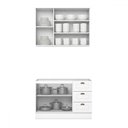 Ver imagem 3 de Cozinha Compacta Americana 5 Portas 3 Gavetas 100% Mdf Branco - Henn