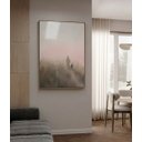 Ver imagem 2 de Quadro Jesus Pastor Canvas Fosco Espiritualidade 90x60 Moldura Fluante Cerejeira Salas de Jantar