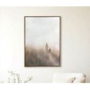 Ver imagem 1 de Quadro Jesus Pastor Canvas Fosco Espiritualidade 90x60 Moldura Fluante Cerejeira Salas de Jantar