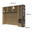 Ver imagem 4 de Guarda-Roupa Conjugado 5 Portas 1 Gaveta 1 Nicho Espresso Móveis