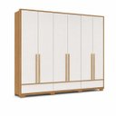Ver imagem 2 de Guarda-Roupa Casal 100% MDF 6 Portas 3 Gavetas NT6035 Freijo / Off Notável Móveis