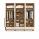 Ver imagem 3 de Guarda-Roupa Casal 100% MDF 6 Portas 3 Gavetas NT6035 Freijo / Off Notável Móveis
