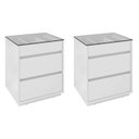 Ver imagem 1 de Kit 2 Mesas de Cabeceira 3 Gavetas 010023 Branco Dcasa