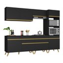 Ver imagem 3 de Cozinha Completa 5 Peças com Armário e Balcão Mp3713 Veneza Gb Preta