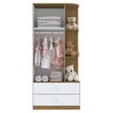 Ver imagem 3 de Guarda Roupa Infantil 2 Portas com Cantoneira Labirinto Rústico/branco - Henn