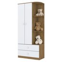 Ver imagem 1 de Guarda Roupa Infantil 2 Portas com Cantoneira Labirinto Rústico/branco - Henn