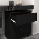 Ver imagem 3 de Gaveteiro Preto Multiuso Office Design 3 Gavetas Escritório Preto