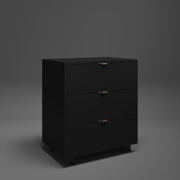 Gaveteiro Preto Multiuso Office Design 3 Gavetas Escritório Preto - 6