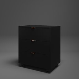Gaveteiro Preto Multiuso Office Design 3 Gavetas Escritório Preto - 7