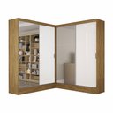 Ver imagem 2 de Closet Casal Duplo Belém 4 Portas Plus 4 Gavetas Carioca Móv Cinamomo Branco