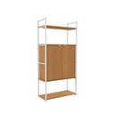 Ver imagem 3 de Estante para Livros Estilo Industrial Li041 Kappesberg Cor Canela/branco