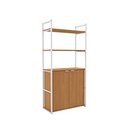 Ver imagem 2 de Estante para Livros Estilo Industrial Li041 Kappesberg Cor Canela/branco