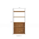 Ver imagem 5 de Estante para Livros Estilo Industrial Li041 Kappesberg Cor Canela/branco