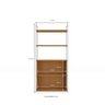 Estante para Livros Estilo Industrial Li041 Kappesberg Cor Canela/branco - 5